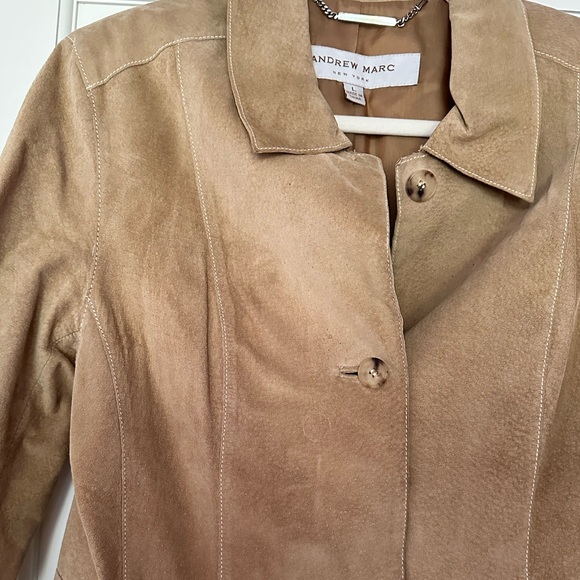 Andrew Marc Tan Suede Jacket Size Large - Picture 8 of 12